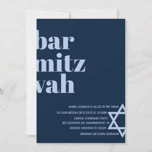 Bar Mizwa-Einladung Moderne Fette Schrift