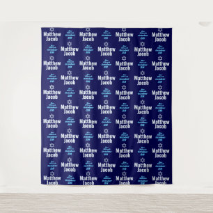 Bar-Mizwa-Step-and-Repeat-Party-Hintergrund Wandteppich