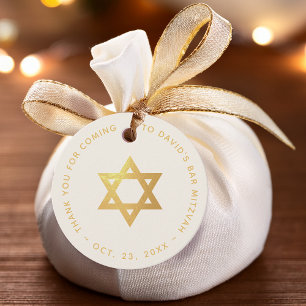 Bar oder Bat Mizwa Stern Davids aus falschem Gold  Geschenkanhänger