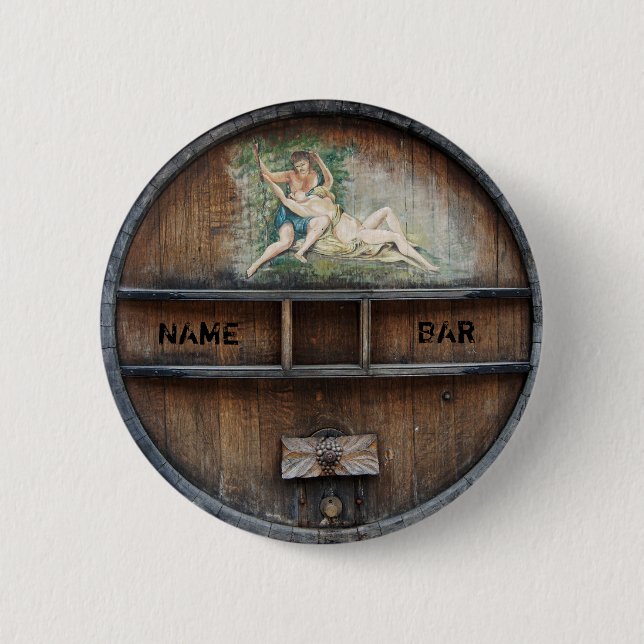 Bar oder Pub-Inhaber-oder Kunden-Knopf Button (Vorderseite)