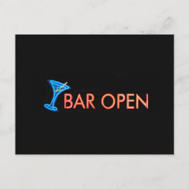 Bar Open Martini Signi-Foto Postkarte