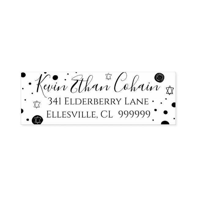 Bar or Bat Mitzvah Confetti Design Selbstfarbig Permastempel (Design)