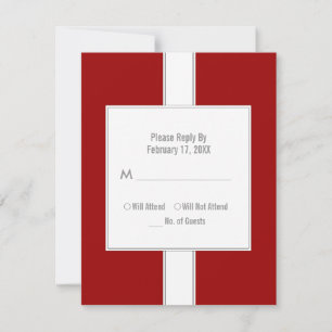 Bar or Bat Mitzvah Replik Cards {Red} RSVP Karte