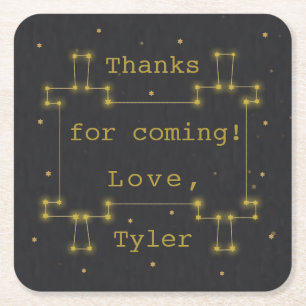 Bar or Bat Mitzvah Space Torah Rechteckiger Pappuntersetzer