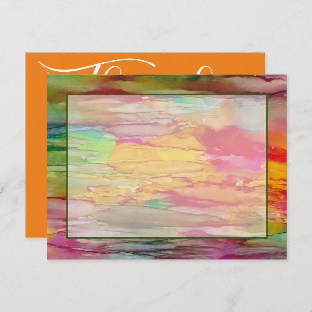 Bar or Bat Mitzvah Vielen Dank für Ihre Karte farb (Vorne/Hinten)