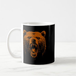 Bär Orange Wütender Grizzlybär Wandern Camping Cam Kaffeetasse