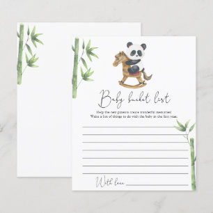 Bär Panda Baby Bucket Liste