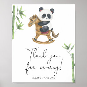 Bär Panda - Danke für das Kommen Poster