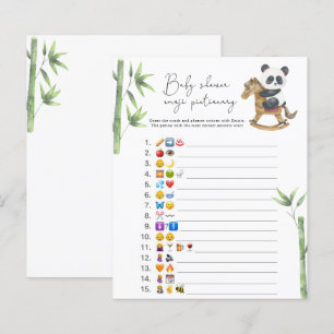 Bär Panda Emoji Bild Ratespiel Baby Shower