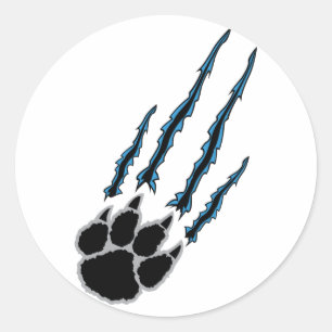 Bar Paw Rip Runder Aufkleber