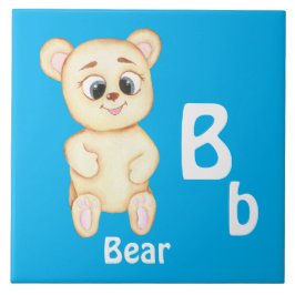Bär personalisieren ABC: Letter B - Fügen Sie Ihre Fliese