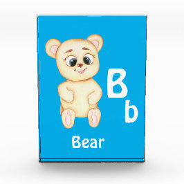 Bär personalisieren ABC: Letter B - Fügen Sie Ihre Fotoblock
