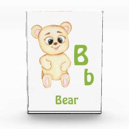 Bär personalisieren ABC: Letter B - Fügen Sie Ihre Fotoblock
