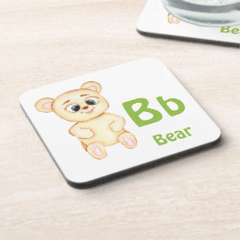 Bär personalisieren ABC: Letter B - Fügen Sie Ihre Getränkeuntersetzer