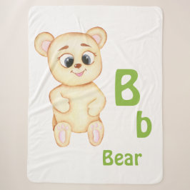 Bär personalisieren ABC: Letter B - Fügen Sie Ihre Sherpadecke