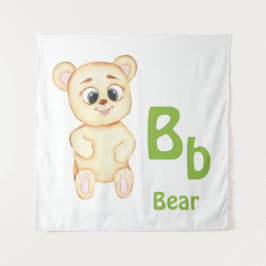 Bär personalisieren ABC: Letter B - Fügen Sie Ihre Wandteppich