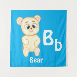 Bär personalisieren ABC: Letter B - Fügen Sie Ihre Wandteppich
