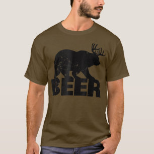 Bär plus Hirsch Gleichgleiche Bier Funny Vintages T-Shirt