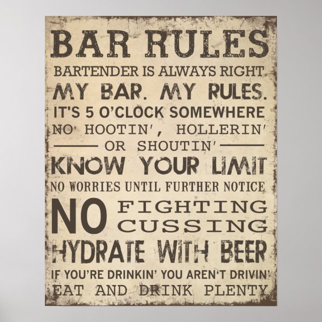 Bar Poster (Vorne)