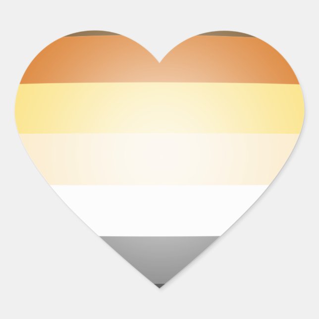 BAR PRIDE 3D FARBEN Herz-Aufkleber (Vorderseite)