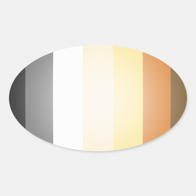 BAR PRIDE 3D FARBEN OVALER AUFKLEBER (Vorderseite)