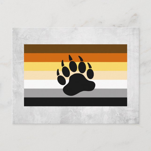 Bär-Pride-Flagge Postkarte (Vorderseite)