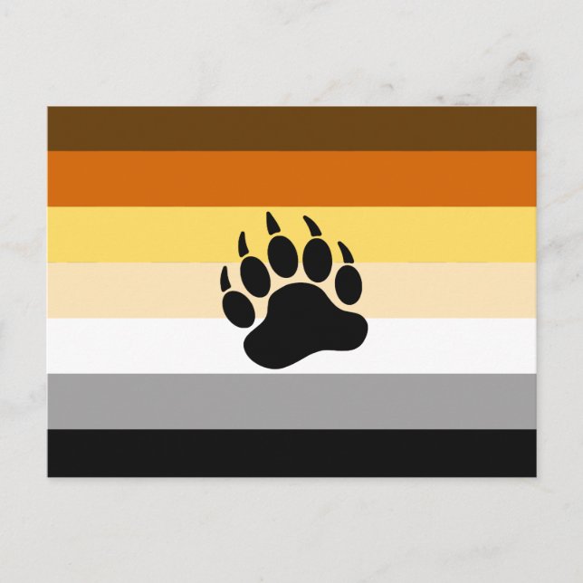 Bär-Pride-Flagge Postkarte (Vorderseite)
