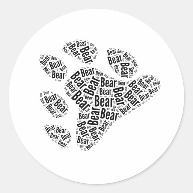 BAR PRIDE PAW PATTERN BLACK RUNDER AUFKLEBER (Vorderseite)