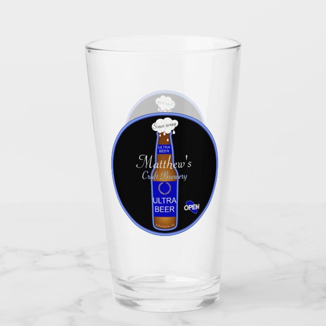 Bar Pub Bierbrauerei Bottle Bierbrille Glas (Vorderseite)