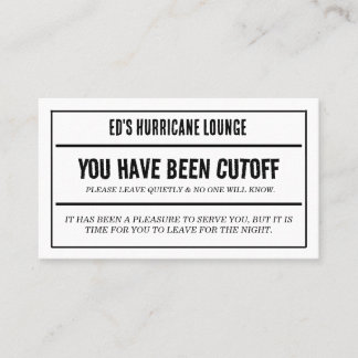 Bar Pub Cutoff Cards Visitenkarte