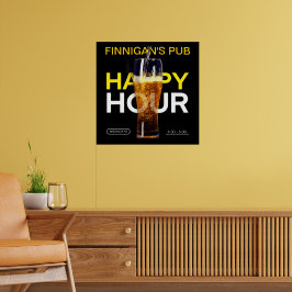 Bar Pub Public House Happy Hour Beer individuell g Poster