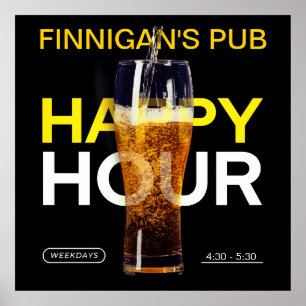 Bar Pub Public House Happy Hour Beer individuell g Poster