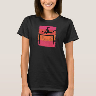 Bar Queen Rosa Retro Gymnastik Girl T-Shirt