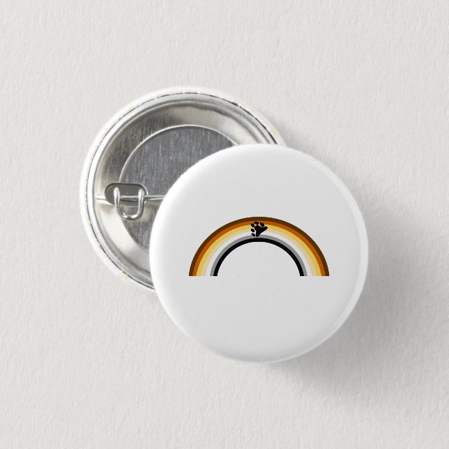 Bär Regenbogen Button (Vorne & Hinten)