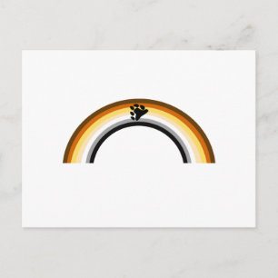 Bär Regenbogen Postkarte