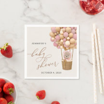 Bär, rosa Balloons, Heißluftballon, Babydusche