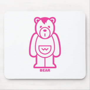 Bär (rosa) mousepad