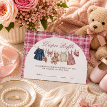 Bär Rosa Wäscheleine Baby Shower Windel Raffle