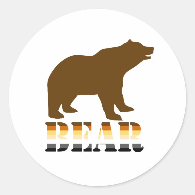 BÄR- RUNDER AUFKLEBER (Vorderseite)