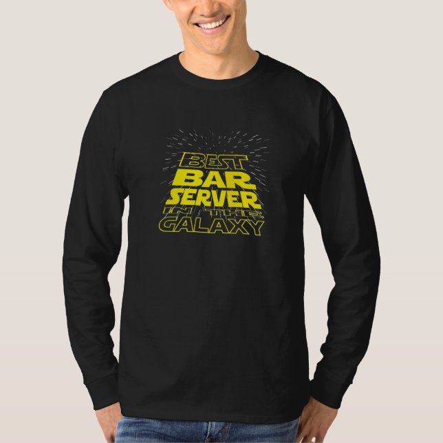 Bar Server Cool Galaxy Job T-Shirt (Vorderseite)