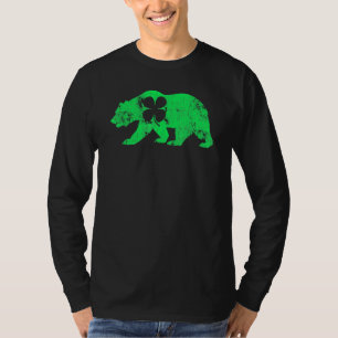 Bär Shamrock St Patrick's Day Irisches Kleeblatt H T-Shirt