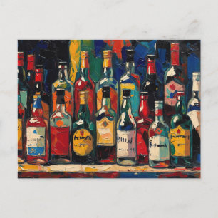 "Bar Shelf Bottle Collection" (Stil 3) Feiertagspostkarte