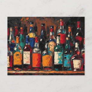 "Bar Shelf Bottle Collection" (Stil 8) Feiertagspostkarte