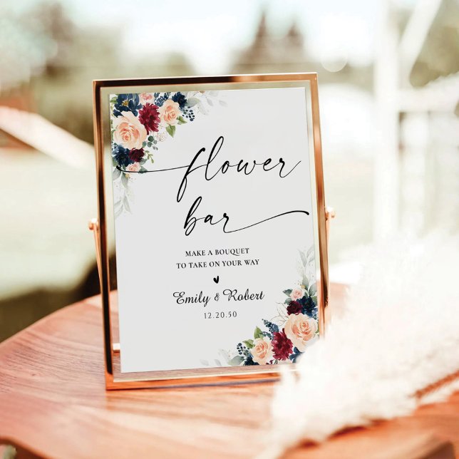 Bar Sign für Burgund und Blume der Marine Sockelschild (Von Creator hochgeladen)