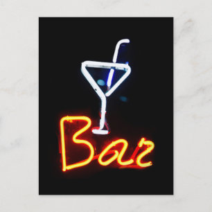 Bar Sign Postkarte