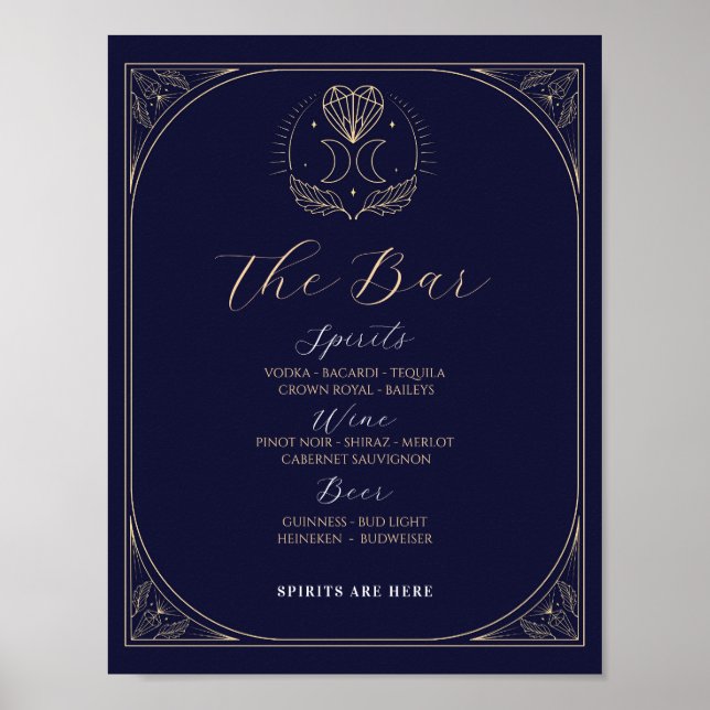 Bar Sign Tarot Schild Hochzeitsempfehlung Sterne H (Vorne)