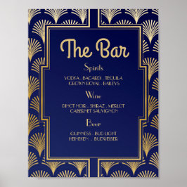 Bar Sign Wedding Reception 1920er Jahre Art Deco Poster