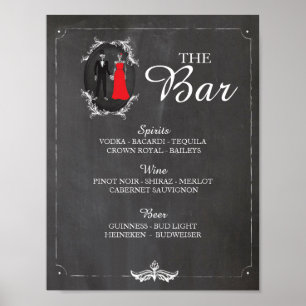 Bar Skelett Halloween-Schild Hochzeitsempfang Poster