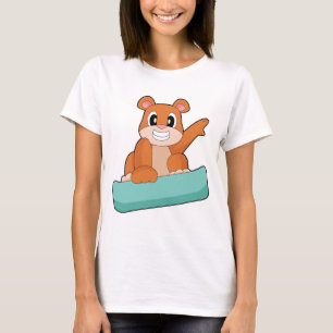 Bär Snowboarder Snowboard Wintersport T-Shirt