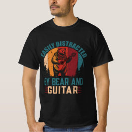 Bär spielen Bass Retro Gitarre Bären Gitarrist T-S T-Shirt
